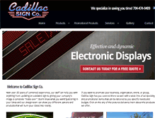 Tablet Screenshot of cadillacsignco.com